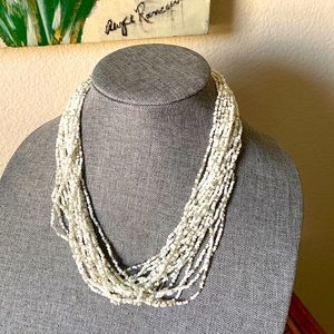 Vintage 90s New York & Company 18 strands of Seed Beads Neckkace